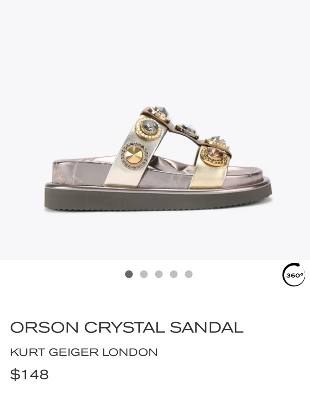 Kurt Geiger Orson Crystal Sandal 12